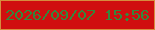 文字の大きさ：5、枠の色：d68d3e、背景の色：d00f0f、文字の色：34873c 無料ブログパーツのブログ時計