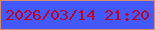 文字の大きさ：5、枠の色：d68e6e、背景の色：4359fd、文字の色：c0031d 無料ブログパーツのブログ時計
