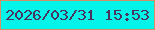 文字の大きさ：1、枠の色：d68f64、背景の色：03f4e8、文字の色：48345d 無料ブログパーツのブログ時計