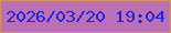 文字の大きさ：4、枠の色：d68f68、背景の色：bb70b6、文字の色：2223df 無料ブログパーツのブログ時計