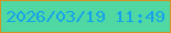 文字の大きさ：2、枠の色：d69123、背景の色：4fd8a2、文字の色：15a2eb 無料ブログパーツのブログ時計