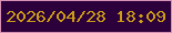 文字の大きさ：3、枠の色：d692b4、背景の色：2c003a、文字の色：ca9c19 無料ブログパーツのブログ時計