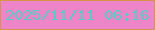 文字の大きさ：1、枠の色：d6934a、背景の色：ee85c8、文字の色：5acac5 無料ブログパーツのブログ時計