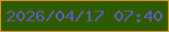 文字の大きさ：5、枠の色：d69425、背景の色：2f5b00、文字の色：645abd 無料ブログパーツのブログ時計