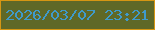 文字の大きさ：1、枠の色：d69613、背景の色：5f6827、文字の色：3f9aca 無料ブログパーツのブログ時計