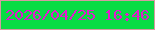 文字の大きさ：1、枠の色：d69aa1、背景の色：09dc44、文字の色：e21bce 無料ブログパーツのブログ時計