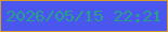 文字の大きさ：4、枠の色：d69d2d、背景の色：4a56ed、文字の色：27a08a 無料ブログパーツのブログ時計