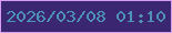 文字の大きさ：3、枠の色：d69df0、背景の色：3b2671、文字の色：4e92b5 無料ブログパーツのブログ時計