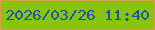 文字の大きさ：4、枠の色：d69f4f、背景の色：8ac30c、文字の色：1457ab 無料ブログパーツのブログ時計