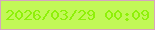 文字の大きさ：4、枠の色：d6a5be、背景の色：c2f857、文字の色：8ef009 無料ブログパーツのブログ時計
