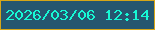 文字の大きさ：2、枠の色：d6a618、背景の色：26566f、文字の色：17f9d5 無料ブログパーツのブログ時計