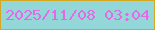 文字の大きさ：2、枠の色：d6a721、背景の色：93d7d8、文字の色：e469e6 無料ブログパーツのブログ時計