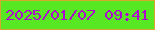 文字の大きさ：1、枠の色：d6a82f、背景の色：58e723、文字の色：ad0bce 無料ブログパーツのブログ時計