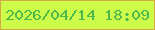 文字の大きさ：2、枠の色：d6a842、背景の色：ccfb4a、文字の色：4eb94b 無料ブログパーツのブログ時計
