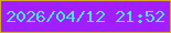文字の大きさ：1、枠の色：d6a92a、背景の色：a11fff、文字の色：48e7d7 無料ブログパーツのブログ時計