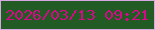 文字の大きさ：1、枠の色：d6a9e2、背景の色：225b24、文字の色：d60a88 無料ブログパーツのブログ時計