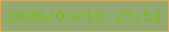 文字の大きさ：4、枠の色：d6aa5d、背景の色：93a971、文字の色：7bbb1f 無料ブログパーツのブログ時計
