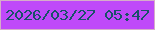 文字の大きさ：3、枠の色：d6acc9、背景の色：bf49f9、文字の色：195168 無料ブログパーツのブログ時計