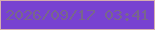 文字の大きさ：3、枠の色：d6aeaf、背景の色：7842d1、文字の色：78668c 無料ブログパーツのブログ時計