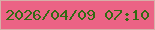 文字の大きさ：1、枠の色：d6afa8、背景の色：eb6385、文字の色：336a13 無料ブログパーツのブログ時計