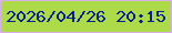文字の大きさ：2、枠の色：d6afeb、背景の色：acda49、文字の色：06208d 無料ブログパーツのブログ時計