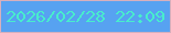 文字の大きさ：5、枠の色：d6b0bd、背景の色：57a2f1、文字の色：48edcc 無料ブログパーツのブログ時計