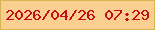 文字の大きさ：4、枠の色：d6b553、背景の色：facf90、文字の色：c30e17 無料ブログパーツのブログ時計