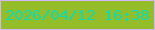 文字の大きさ：2、枠の色：d6b5fe、背景の色：93be29、文字の色：10dbb0 無料ブログパーツのブログ時計