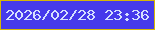 文字の大きさ：3、枠の色：d6b706、背景の色：463aeb、文字の色：d5e0fe 無料ブログパーツのブログ時計