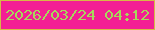 文字の大きさ：4、枠の色：d6b946、背景の色：f31f94、文字の色：a6d95c 無料ブログパーツのブログ時計