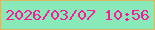 文字の大きさ：1、枠の色：d6b963、背景の色：89e9b8、文字の色：ff1a9a 無料ブログパーツのブログ時計