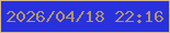 文字の大きさ：2、枠の色：d6b98a、背景の色：2931dc、文字の色：b2956a 無料ブログパーツのブログ時計