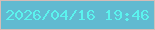文字の大きさ：1、枠の色：d6bcb7、背景の色：61bad1、文字の色：5bf3ee 無料ブログパーツのブログ時計