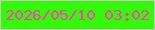 文字の大きさ：1、枠の色：d6bdd2、背景の色：32fb06、文字の色：f83fb4 無料ブログパーツのブログ時計