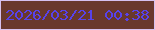 文字の大きさ：2、枠の色：d6c1f0、背景の色：69382d、文字の色：5842ea 無料ブログパーツのブログ時計