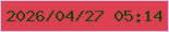 文字の大きさ：1、枠の色：d6c5f1、背景の色：db4150、文字の色：243c11 無料ブログパーツのブログ時計