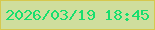文字の大きさ：3、枠の色：d6c84e、背景の色：cfde9d、文字の色：17df6e 無料ブログパーツのブログ時計