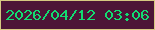 文字の大きさ：5、枠の色：d6c981、背景の色：4d1537、文字の色：12dd71 無料ブログパーツのブログ時計