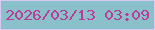 文字の大きさ：1、枠の色：d6c9f2、背景の色：89c0ca、文字の色：bb3b99 無料ブログパーツのブログ時計