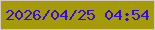 文字の大きさ：5、枠の色：d6cac2、背景の色：a59a07、文字の色：330ae0 無料ブログパーツのブログ時計