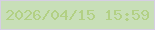 文字の大きさ：1、枠の色：d6cee4、背景の色：c8dfb8、文字の色：b2d084 無料ブログパーツのブログ時計