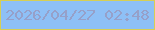 文字の大きさ：3、枠の色：d6cf55、背景の色：8ec0f6、文字の色：96a0c9 無料ブログパーツのブログ時計