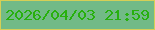 文字の大きさ：2、枠の色：d6cf56、背景の色：72ba87、文字の色：27b00d 無料ブログパーツのブログ時計