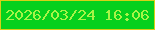 文字の大きさ：2、枠の色：d6d017、背景の色：05d01d、文字の色：a6f447 無料ブログパーツのブログ時計