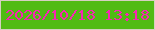 文字の大きさ：5、枠の色：d6d0c1、背景の色：51bb14、文字の色：f726b4 無料ブログパーツのブログ時計