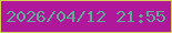 文字の大きさ：3、枠の色：d6d152、背景の色：b0189c、文字の色：5faa92 無料ブログパーツのブログ時計