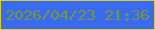 文字の大きさ：5、枠の色：d6d224、背景の色：3a6aef、文字の色：75963b 無料ブログパーツのブログ時計