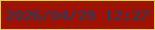 文字の大きさ：5、枠の色：d6d24f、背景の色：9f1101、文字の色：1a3f6a 無料ブログパーツのブログ時計