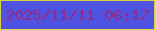 文字の大きさ：1、枠の色：d6d441、背景の色：5053e2、文字の色：942b82 無料ブログパーツのブログ時計