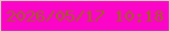 文字の大きさ：5、枠の色：d6d4b5、背景の色：fb05c8、文字の色：a55b26 無料ブログパーツのブログ時計